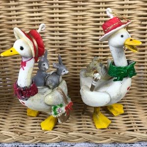 Vintage Mother Goose Christmas tree ornaments